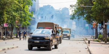 Police fire teargas and water cannon at protesters in Kenya as thousands take to the streets