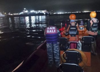 Rescuers search rough seas for 38 missing after ferry sinks near Bali, Indonesia