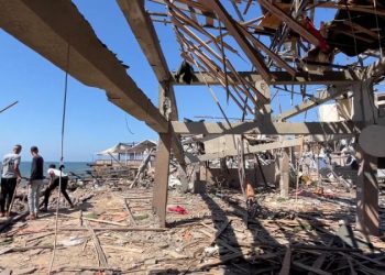 Israeli strike on cafe near Gaza City port kills dozens, hospital official says